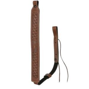 Deer Buck Padded Buffalo Leather Rifle Sling Basket Weave Embossed Pattern New